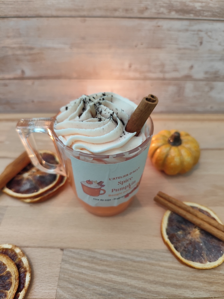 Bougie Pumpkin Spice Latte chantilly
