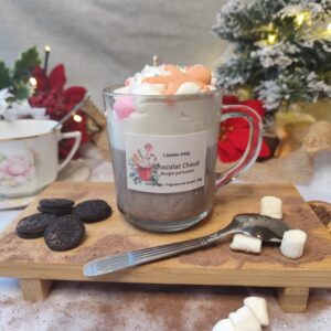 Bougie artisanale “Chocolat Chaud” – parfum gourmand au cacao et vanille