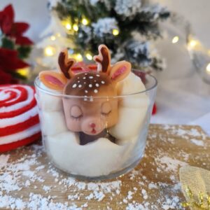 Bougie artisanale de Noël parfum pomme d’amour – L’Atelier d’Ally