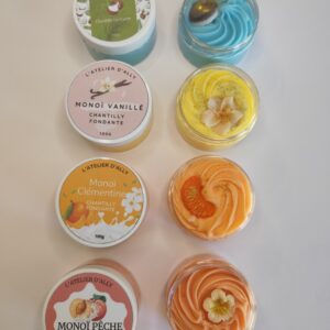 Collection été de chantilly fondantes artisanales au Monoï - L'atelier d'Ally